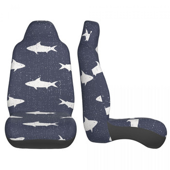 Cute Sea Life Sharks Κάλυμμα καθίσματος αυτοκινήτου Universal Four Seasons AUTOYOUTH Car Seat Protector Fiber Fishing