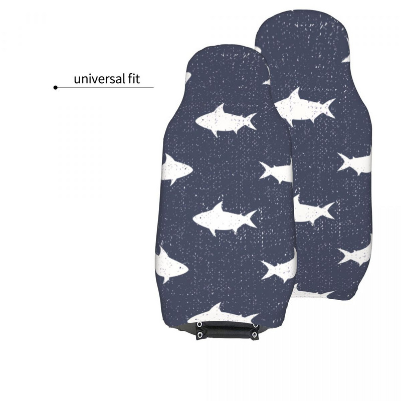 „Cute Sea Life Sharks“ universalus automobilio sėdynės užvalkalas „Four Seasons AUTOYOUTH“ automobilio sėdynės apsauga, pluošto žvejyba