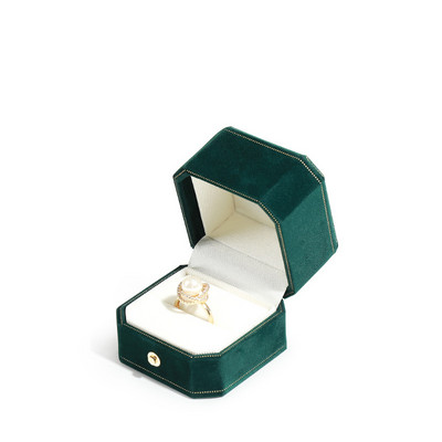 Tippkvaliteediga sametest kaheksanurksed ehteid kinkekarp naistele Vintage soliidne kaelakee kõrvarõngad sõrmused ümbrised ehtevitriin