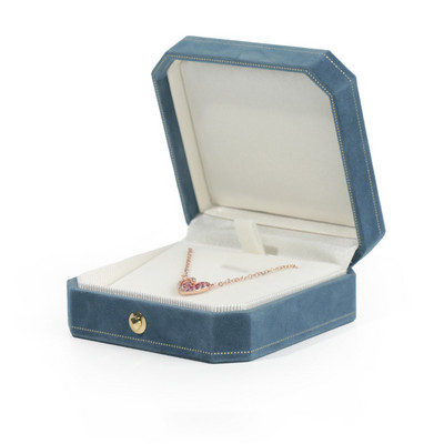 Tippkvaliteediga sametest kaheksanurksed ehteid kinkekarp naistele Vintage soliidne kaelakee kõrvarõngad sõrmused ümbrised ehtevitriin