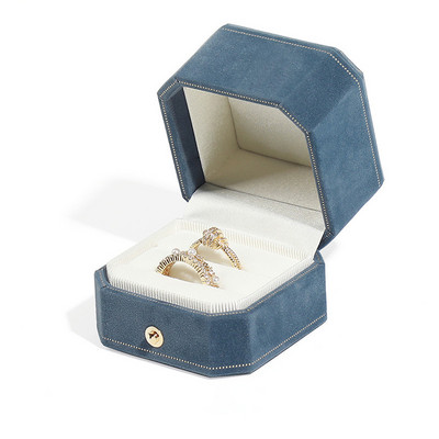 Tippkvaliteediga sametest kaheksanurksed ehteid kinkekarp naistele Vintage soliidne kaelakee kõrvarõngad sõrmused ümbrised ehtevitriin