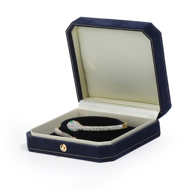 Tippkvaliteediga sametest kaheksanurksed ehteid kinkekarp naistele Vintage soliidne kaelakee kõrvarõngad sõrmused ümbrised ehtevitriin