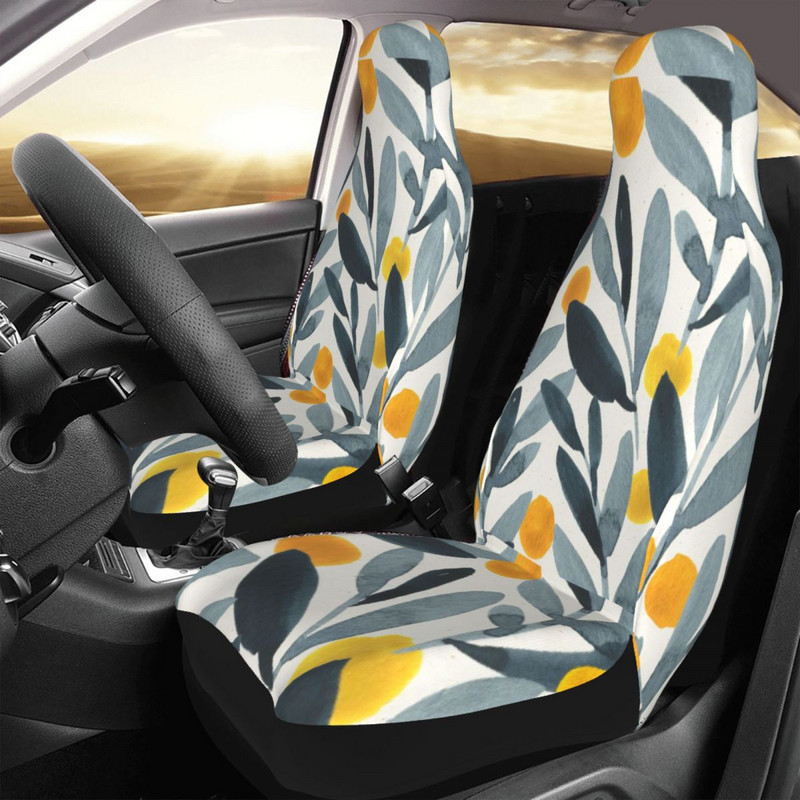 Indigo sinepi lilleline lilleline akvarell universaalne autoistme kate Veekindel reisi istmekate polüester auto stiil