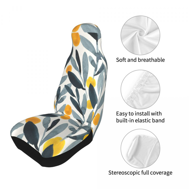 Indigo sinepi lilleline lilleline akvarell universaalne autoistme kate Veekindel reisi istmekate polüester auto stiil