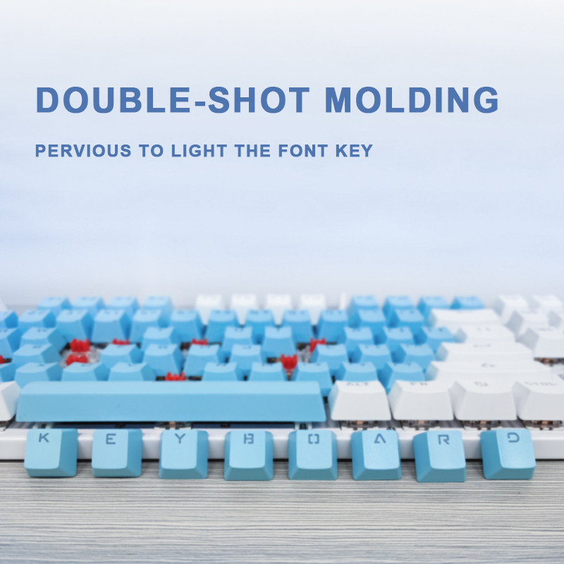 USB juhtmega klaviatuur Arvuti tarvikud Kahevärviline pistikutelg Mini RGB valgusefektid Mängija arvutile arvutile sülearvuti klahvistiku komplekt