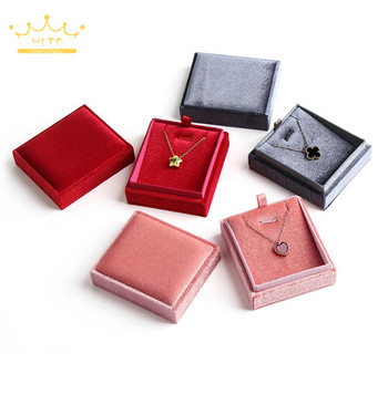 Κοτλέ Κουτί κοσμημάτων Υψηλής ποιότητας Δημιουργική πρόταση Δαχτυλίδι Κουτί δώρου Κολιέ Δαχτυλίδια Κρεμαστό κουτί συσκευασίας Βελούδινο δοχείο