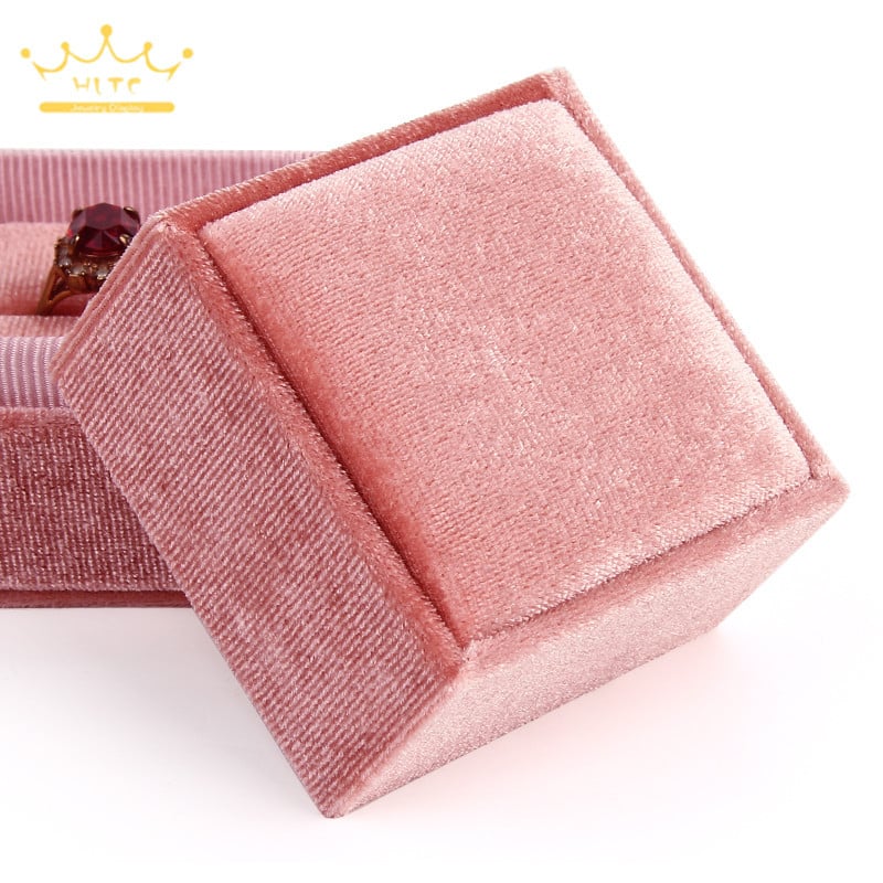 Corduroy ékszerdoboz kiváló minőségű kreatív ajánlat gyűrű ajándékdoboz nyakláncok gyűrűk medál csomagoló doboz bársony konténer