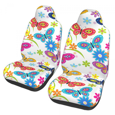Butterfly Pattern Universaalne autoistme katte kaitse, sisetarvikud linnamaasturile, värvilised liblikad, istmepadi/katte kala