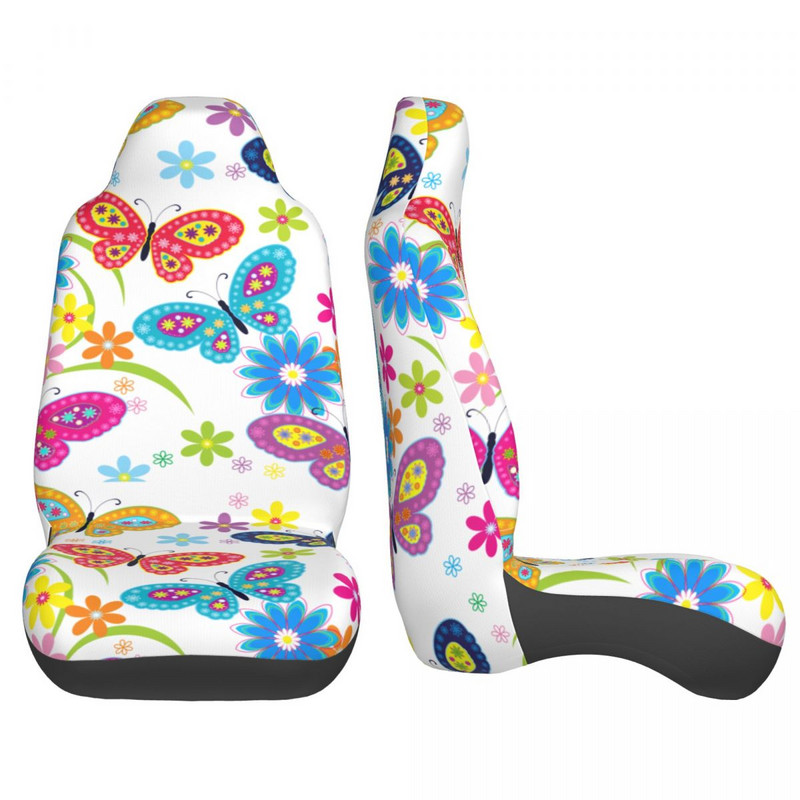 Butterfly Pattern Universaalne autoistme katte kaitse, sisetarvikud linnamaasturile, värvilised liblikad, istmepadi/katte kala