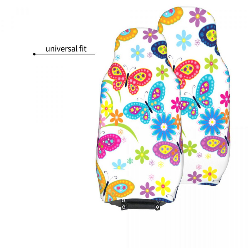 Butterfly Pattern Universaalne autoistme katte kaitse, sisetarvikud linnamaasturile, värvilised liblikad, istmepadi/katte kala