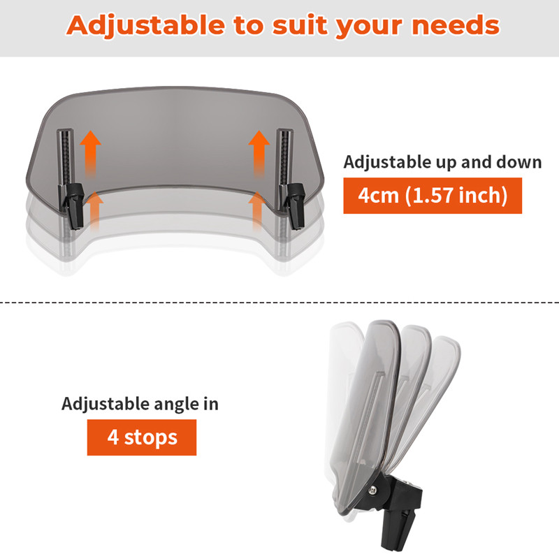 Honda NC750X NC750S NC700X X-ADV 750 Integra750 CTX700 NSS750 jaoks mõeldud mootorratta esiklaasi pikendusega reguleeritav spoileri deflektor