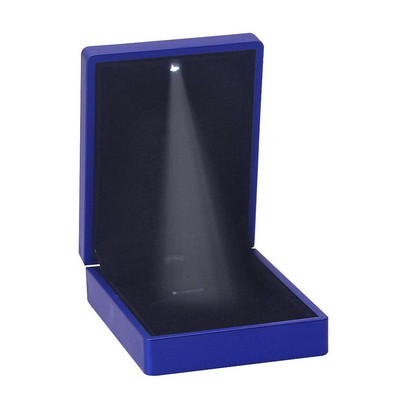 Cutie cu pandantiv cu lumină LED, vitrine pentru colier, bijuterii din pânză de catifea, cutie cadou pentru nuntă, propunere de logodnă, aniversare de naștere