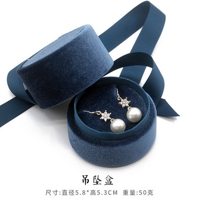 1 ΤΕΜ Velvet Jewelry Box Bowknot Jewelry Box Κομψό δώρο γενεθλίων Πρόταση αρραβώνα Κοσμήματα Χριστουγεννιάτικο κολιέ Premium Velvet