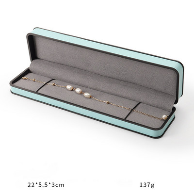 Ehtekarp kõrgekvaliteedilisest PU-nahast moodne ümmargune nurk, must äärega sõrmus kaelakee karbi klapiga ehtepakendite karbid äri jaoks