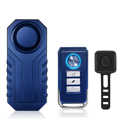 WSDCAM Kerékpárriasztó távirányító 113dB Vezeték nélküli Elveszett Figyelmeztető Figyelmeztető Riasztó érzékelő Vízálló Motorkerékpár riasztó Biztonság