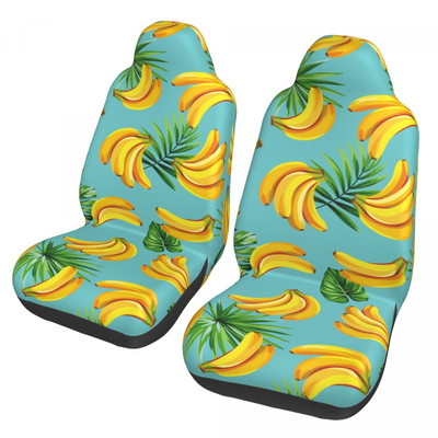 Banana Summer Fruits Univerzális autósülés huzat Vízálló, megfelelő trópusi autóülés védőhuzatok poliészter vadászat