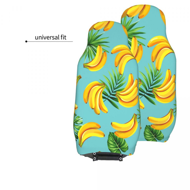 Banana Summer Fruits universalus automobilio sėdynės užvalkalas, atsparus vandeniui, tinkamas atogrąžų automobilių sėdynių apsaugos užvalkalai poliesterio medžioklė