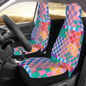 Checkerboard Universal κάλυμμα καθίσματος αυτοκινήτου Auto εσωτερικό για όλα τα είδη μοντέλα Ροζ και μαύρο Προστατευτικό καθίσματος αυτοκινήτου Πολυεστέρας Ψάρεμα