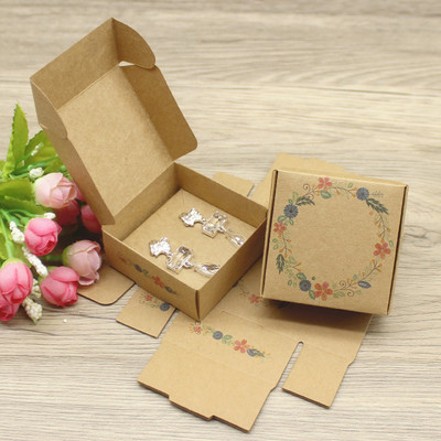 ZerongE ékszer DIY 10doboz+10belső kártya nyaklánc fülbevaló csomag doboz papír ékszer medál kijelző csomag doboz