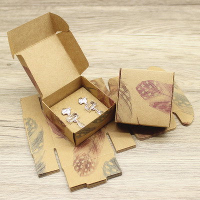 ZerongE ékszer DIY 10doboz+10belső kártya nyaklánc fülbevaló csomag doboz papír ékszer medál kijelző csomag doboz