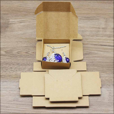 ZerongE ékszer DIY 10doboz+10belső kártya nyaklánc fülbevaló csomag doboz papír ékszer medál kijelző csomag doboz