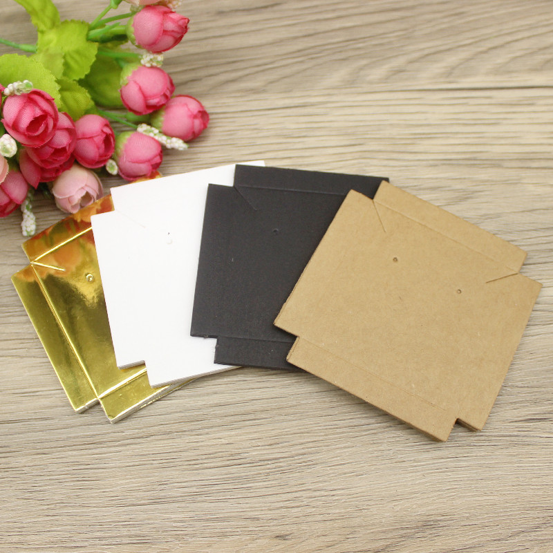 ZerongE ékszer DIY 10doboz+10belső kártya nyaklánc fülbevaló csomag doboz papír ékszer medál kijelző csomag doboz