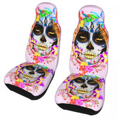 Catrina Mexican Sugar Skull Lady Husa Scaun Auto Universală Four Seasons Huse Scaun Călătorie Poliester Accesorii Auto