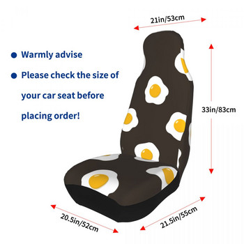 Модел на пържени яйца Универсален калъф за столче за кола Офроуд Пътуване Анимационни калъфи за седалки Полиестер Риболов