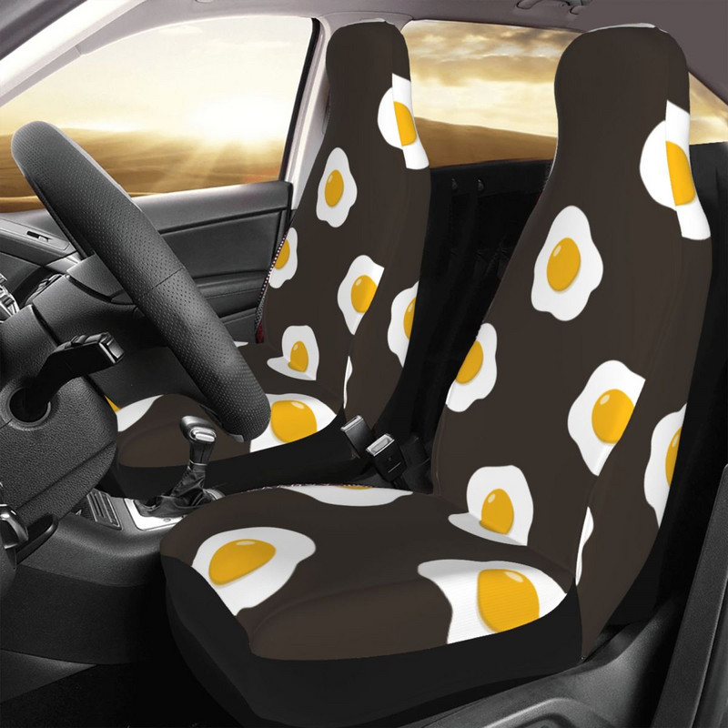 Fried Eggs Pattern Univerzalna navlaka za autosjedalicu Putne navlake za off-road crtane sjedalice od poliestera Ribolov