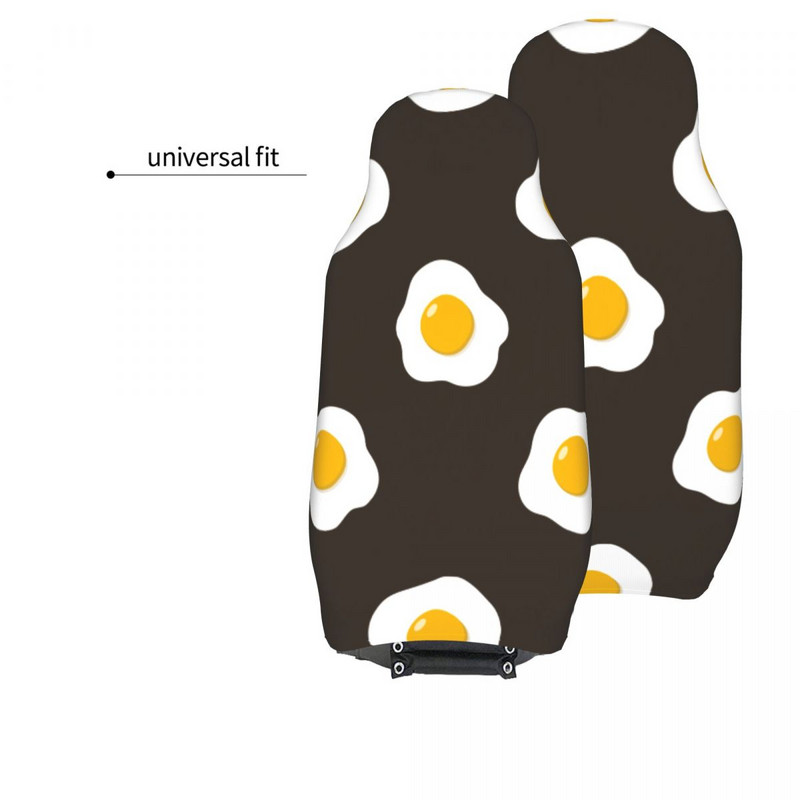 Fried Eggs Pattern Univerzalna navlaka za autosjedalicu Putne navlake za off-road crtane sjedalice od poliestera Ribolov