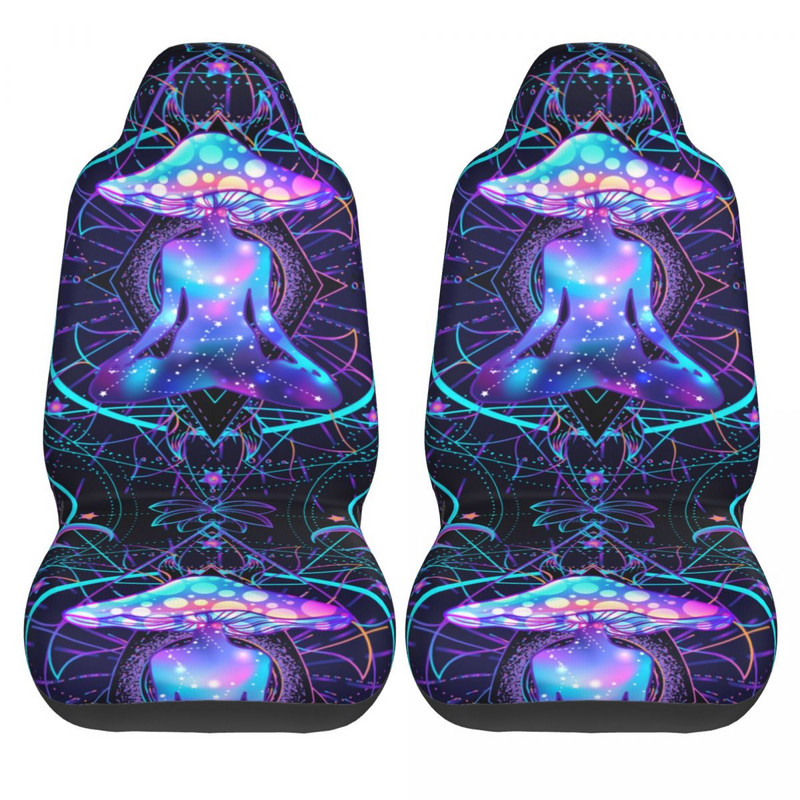 Psychedelic Magic Mushrooms Universalus automobilio sėdynės užvalkalas Auto interjeras Moteriškas automobilio sėdynės apsaugas poliesteris žvejyba
