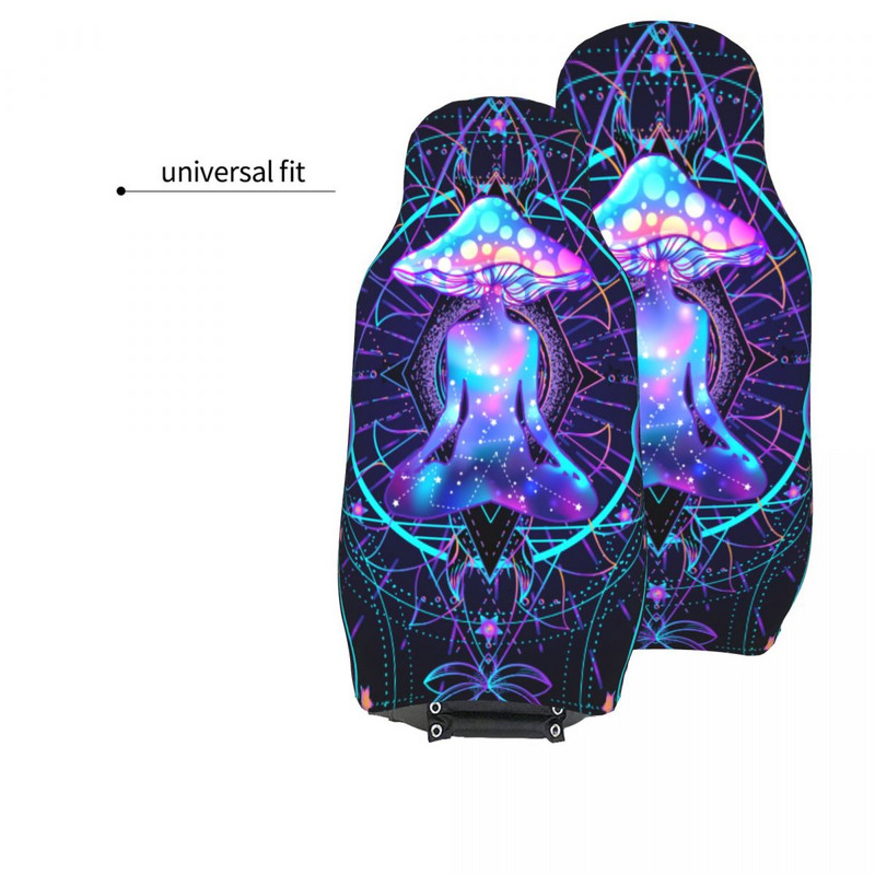 Psychedelic Magic Mushrooms Universalus automobilio sėdynės užvalkalas Auto interjeras Moteriškas automobilio sėdynės apsaugas poliesteris žvejyba