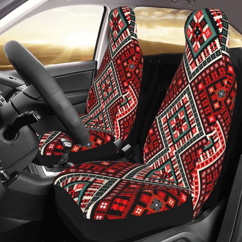 Román hímzés Virágos univerzális autósülés huzat négy évszak SUV-hoz Ukrajna Virágos autóülés védő Fiber Fishing