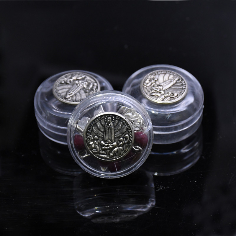 10 buc. Cutie de depozitare din plastic pentru margele rotunde Cruce Rozari Catolică Colier religios Bijuterii Brățări