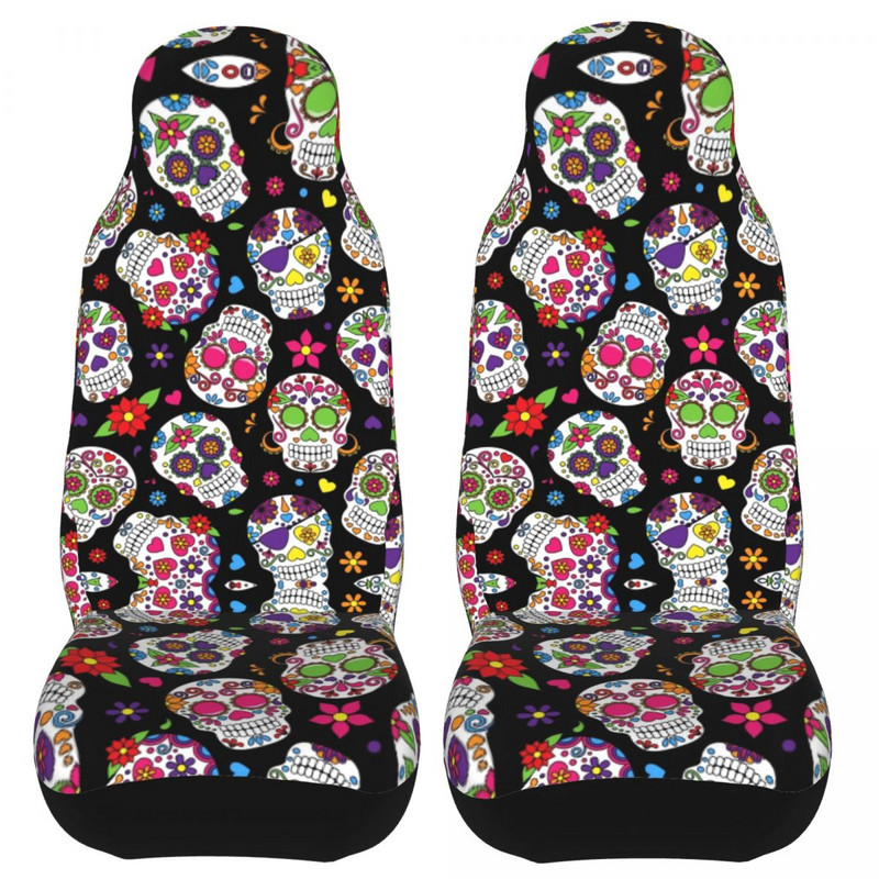 Värviline Sugar Skulls universaalne autoistme kate veekindel maasturi jaoks surnute päeva autoistme kaitsme kiudude jahi jaoks