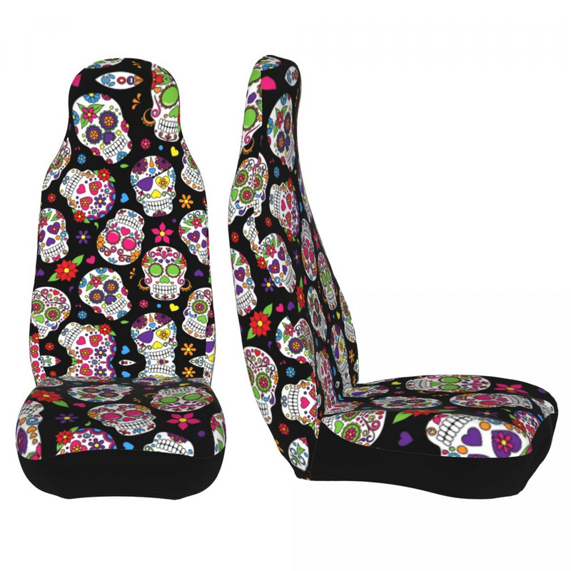 Värviline Sugar Skulls universaalne autoistme kate veekindel maasturi jaoks surnute päeva autoistme kaitsme kiudude jahi jaoks
