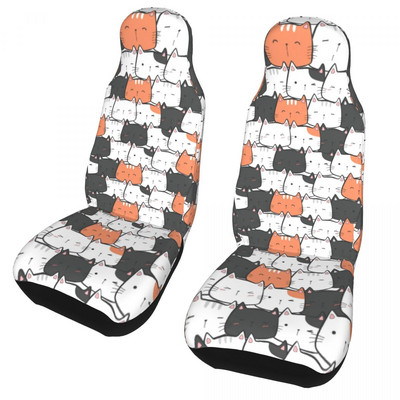 Cats Animal Print Universalus automobilio sėdynės užvalkalo apsauginis salono priedai mieliems kačiukams sėdynių užvalkalai Audiniai automobilių priedai