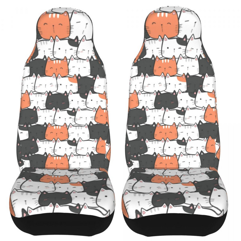Cats Animal Print Universalus automobilio sėdynės užvalkalo apsauginis salono priedai mieliems kačiukams sėdynių užvalkalai Audiniai automobilių priedai