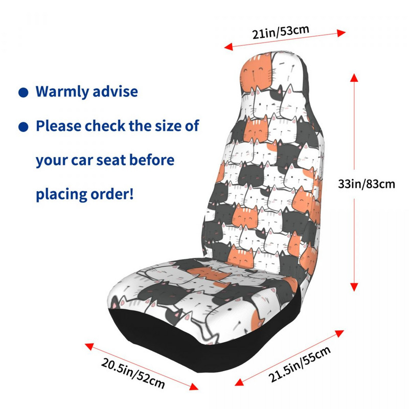 Cats Animal Print Universalus automobilio sėdynės užvalkalo apsauginis salono priedai mieliems kačiukams sėdynių užvalkalai Audiniai automobilių priedai