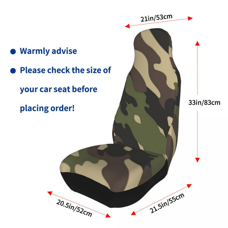 Huse Scaun Auto Camouflage Camo Universale Four Seasons Femei Huse Scaun Auto Poliester Pescuit