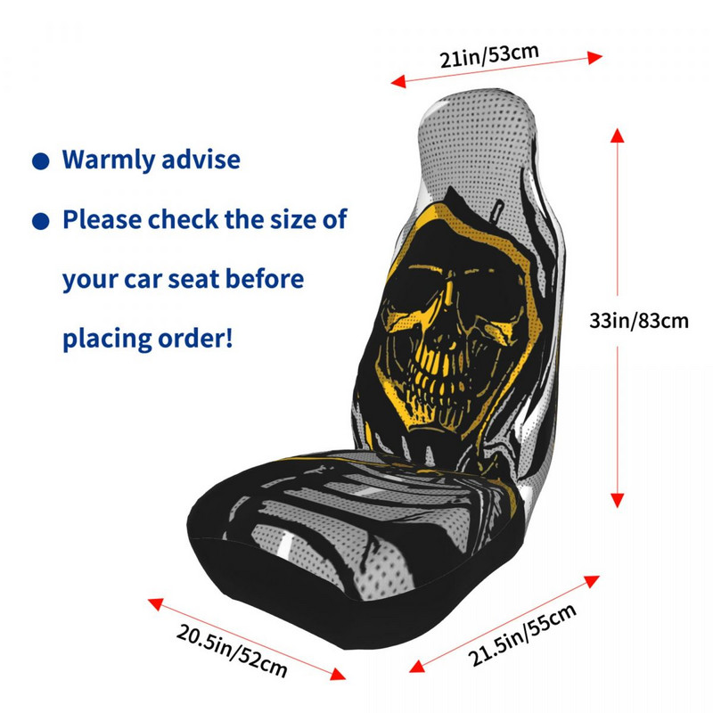 Death Stranding Productions Skull Universalus automobilio sėdynės užvalkalas Four Seasons Travel Automobilių sėdynių apsauginiai užvalkalai Poliesterio medžioklė