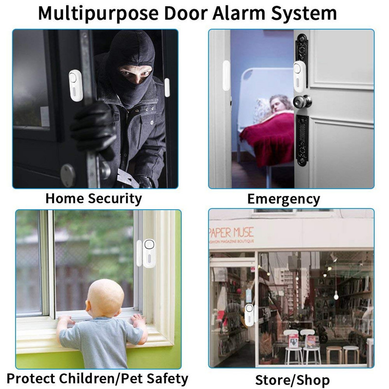 Elecpow συναγερμός ηλεκτρικού ποδηλάτου Αντικλεπτικός ασύρματος συναγερμός ποδηλάτου με τηλεχειριστήριο 110dB Χρηματοκιβώτιο ανιχνευτή παραθύρων πόρτας σπιτιού