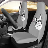 A francia bulldog azt mondja, hogy sziasztok, univerzális autósüléshuzat, vízálló nő