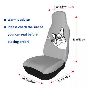 Γαλλικό μπουλντόγκ λέει γεια Κάλυμμα καθισμάτων αυτοκινήτου Universal Αδιάβροχο γυναικείο κάλυμμα για κατοικίδια ζώα για κουτάβια Καλύμματα καθισμάτων αυτοκινήτου με ίνες Αξεσουάρ αυτοκινήτου