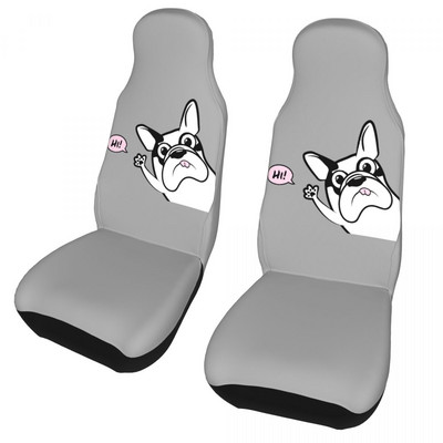 A francia bulldog azt mondja, hogy sziasztok, univerzális autósüléshuzat, vízálló nő