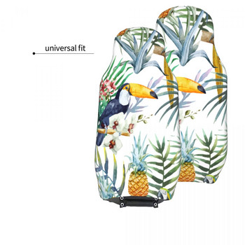 Летни тропически палмови листа Универсален калъф за столче за кола Four Seasons Подходяща предна задна платнена възглавница от полиестер Риболов