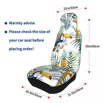Καλοκαιρινό Tropical Palm Leaves Universal κάλυμμα καθίσματος αυτοκινήτου Four Seasons Κατάλληλο μπροστινό πίσω Flocking Πανί Μαξιλάρι Πολυεστέρας Ψάρεμα