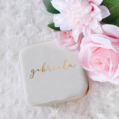 Kelioninė papuošalų dėžutė, pritaikyta Motinos dienai, pamergės dovana gimtadienio proga, asmeninis papuošalų dėklas Juvelyrinis dėklas