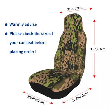 WW2 Erbsentarn Army Camouflage Универсален калъф за столче за кола AUTOYOUTH Camo Front Rear Flocking Cloth Cushion Polyester Hunting