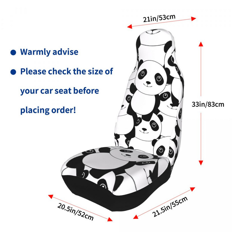 Panda Cute Animal Univerzalna navlaka za autosjedalicu Vodootporna za SUV Jastuk za sjedalo/navlaka Poliester Ribolov
